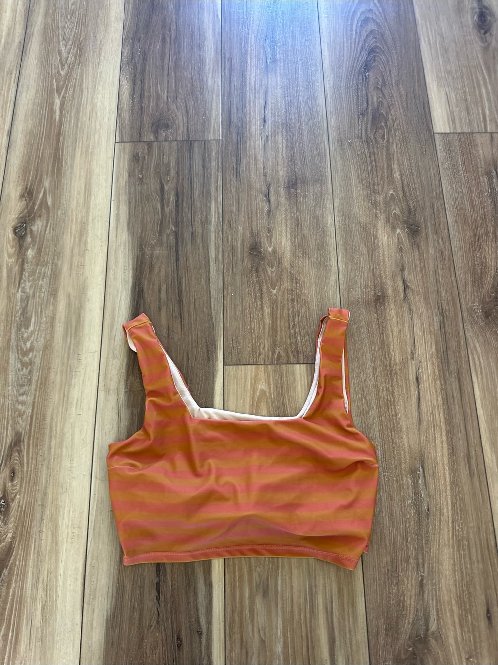 Albion womens Striped Bikini Top size large